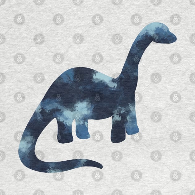 Blue brachiosaurus dinosaur by SRSigs